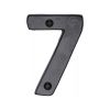 Black Iron Rustic Numeral 7 Face Fix 76mm (3")