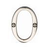 Heritage Brass Numeral 0 Face Fix 51mm (2") Polished Nickel finish