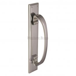 Brass Pull Handle with Plate