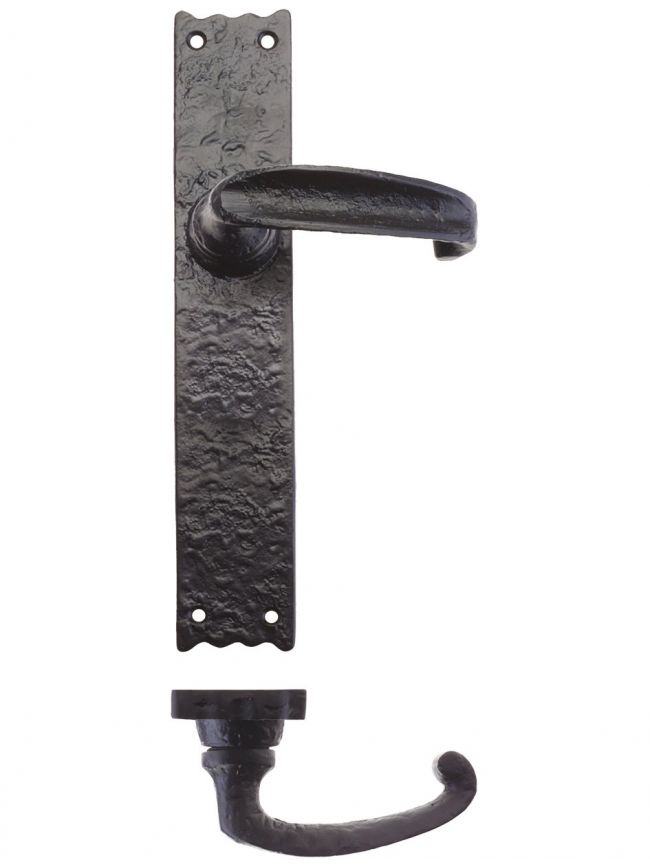 FF512 Traditional Lever on Latch Long Backplate - 10"