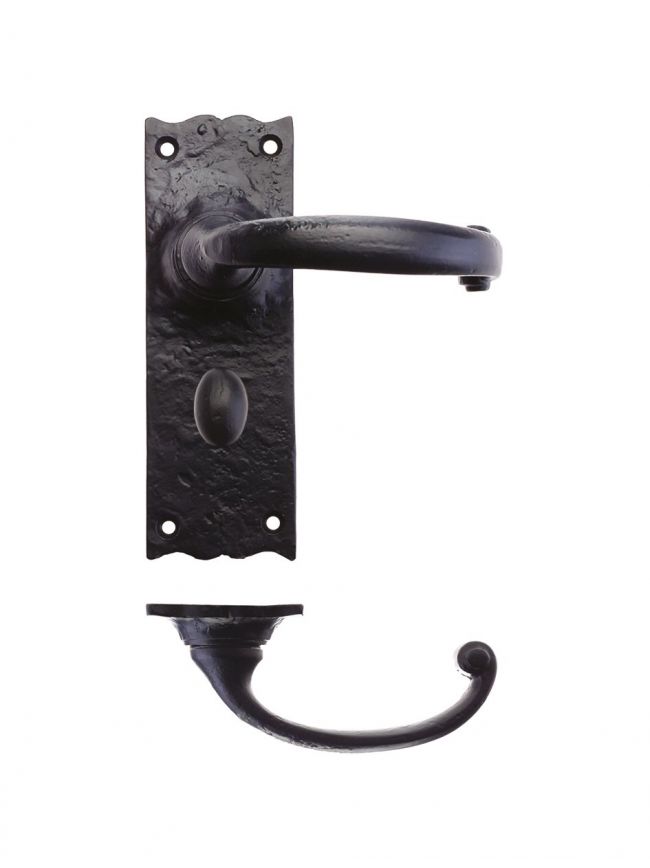 FF113 Traditional Lever on Bathroom Backplate - 6"