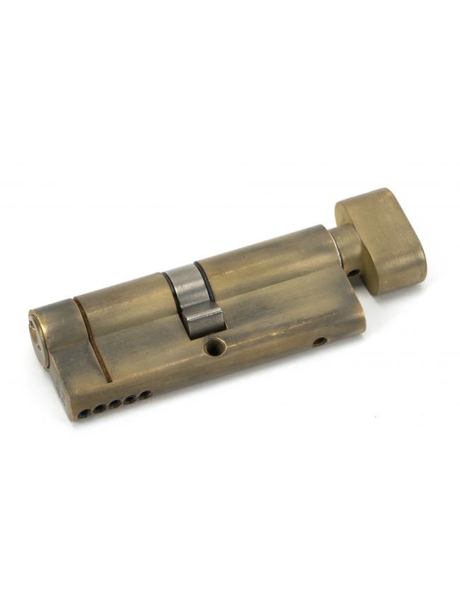 Aged Brass 40/40 5pin Euro Cylinder/Thumbturn