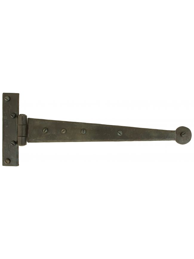 Beeswax 12" Penny End T Hinge (pair)