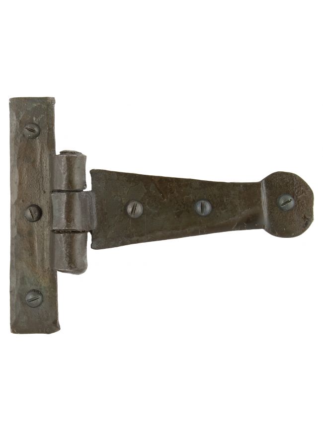 Beeswax 4" Penny End T Hinge (pair)