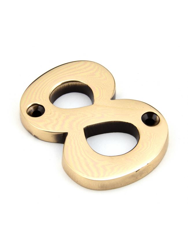 Polished Bronze Numeral 8