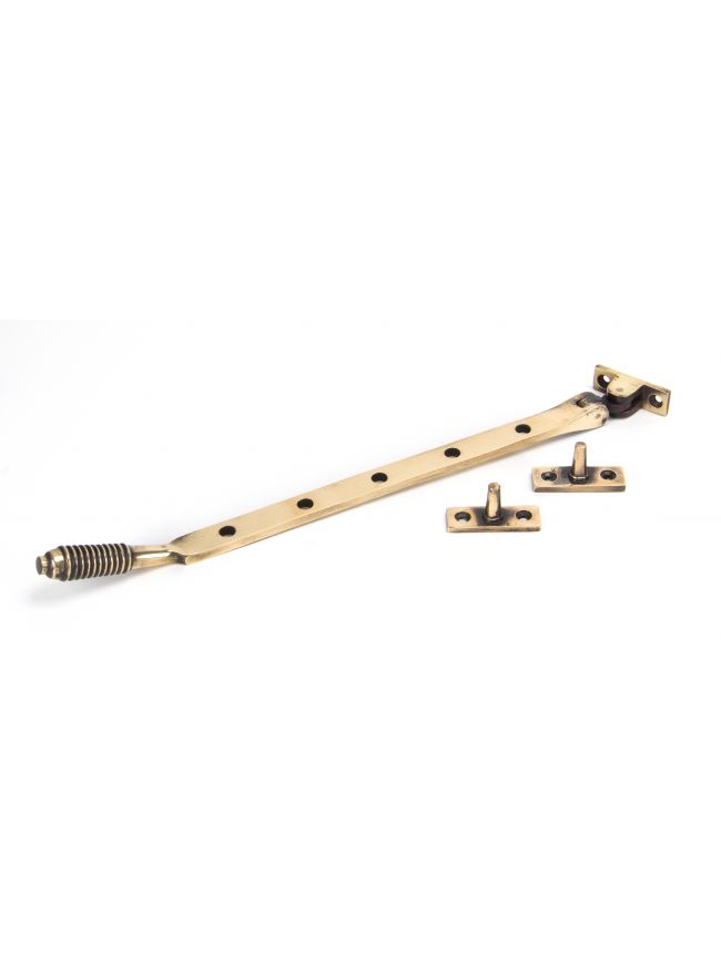Polished Bronze 12" Reeded Stay