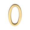 Heritage Brass Numeral 0 Concealed Fix 76mm (3") Unlacquered Brass finish