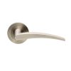 Volantes Designer Lever On Threaded Rose - Satin Stainless Steel