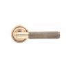 Polished Bronze Brompton Lever on Rose Set (Art Deco) - U