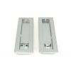 Satin Chrome 250mm Art Deco Rectangular Pull - Privacy Set