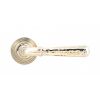 Pol. Nickel Hammered Newbury Lever on Rose Set (Beehive)