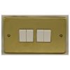 Eurolite Stainless Steel 4 Gang Switch Satin Brass