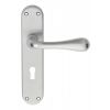 Astro Lever On Lock Backplate - Satin Chrome