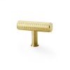 Alexander & Wilks - Crispin Knurled T-bar Cupboard Knob - Satin Brass PVD - 55mm