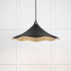 Smooth Brass Flora Pendant in Elan Black