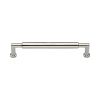 Heritage Brass Cabinet Pull Bauhaus Round Design 152mm CTC Polished Nickel Finish