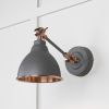 Smooth Copper Brindley Wall Light in Bluff