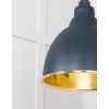 Smooth Brass Brindley Cluster Pendant in Soot