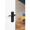 Old English Warwick WC Lever Door Handle on Backplate - Urban Dark Bronze