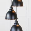 Smooth Copper Brindley Cluster Pendant in Elan Black