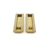 Aged Brass 250mm Art Deco Rectangular Pull - Privacy Set