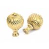 Polished Brass Spiral Cabinet Knob - Medium