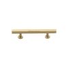 Heritage Brass Cabinet Pull Square Design with Footings 96mm CTC Satin Brass finish