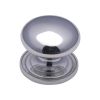 Heritage Brass Cabinet Knob Victorian Round Design with base 48mm Polished Chrome finish