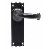 Black Cottage Lever Latch Set