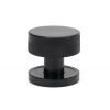 Black Brompton Mortice/Rim Knob Set (Plain)