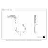 Black Cup Hook - Medium