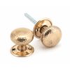 Polished Bronze Hammered Mushroom Mortice/Rim Knob Set