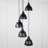 Smooth Copper Brindley Cluster Pendant in Elan Black