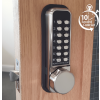 Borg BL2521 SS ECP - Easicode Pro Hex Knob - Back To Back Keypads, 60mm Tubular Latch, Stainless Steel Finish