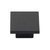 Classic Square Cabinet Knob Matt Black Silk Touch Finish 32mm