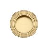 Round Reeded Flush Pull Satin Brass finish