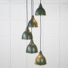 Smooth Brass Brindley Cluster Pendant in Heath