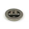 Pewter 75mm Plain Round Pull - Privacy Set