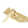 Polished Brass Straight Lever Lock Set