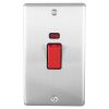 Eurolite Enhance Decorative 45Amp Switch with Neon Indicator Satin Stainless Steel