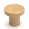 Wooden Cabinet Knob Circum Design 48mm Oak Finish