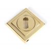 Polished Brass Round Escutcheon (Square)