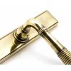 Aged Brass Reeded Slimline Lever Latch Set