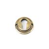 Aged Brass Round Euro Escutcheon (Beehive)