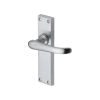 Heritage Brass Door Handle Lever Latch Windsor Design Satin Chrome finish