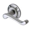 Project Hardware Door Handle Lever Latch on Round Rose Malvern Design Satin Chrome finish