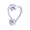 Heart Door Knocker Satin Chrome