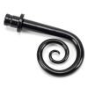 Black Monkeytail Curtain Finial (pair)