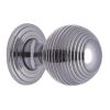 Heritage Brass Cabinet Knob Reeded Design 32mm Polished Chrome finish