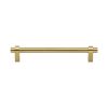 Heritage Brass Cabinet Pull Industrial Design 160mm CTC Satin Brass Finish